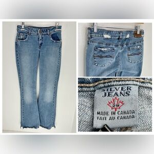 Silver Jeans 90's Vintage Low Rise Bootcut Flare‎ Size 28x34 (Tag 29/35) Light
